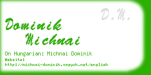 dominik michnai business card